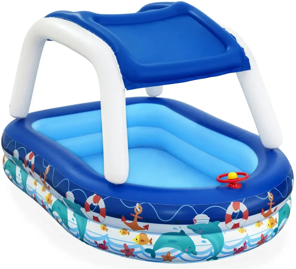 Bestway Sea Captain Family Barnpool kommer göra många sommardagar ruskigt roliga. En riktigt bra födelsedagspresent för en 3 åring som fyller på sommaren.