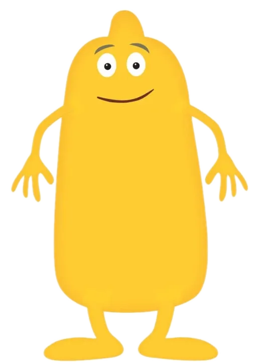 Den gula Babblaren heter Bibbi och detta är en lite mer försiktig figur som tycker om att ta det lugnt.