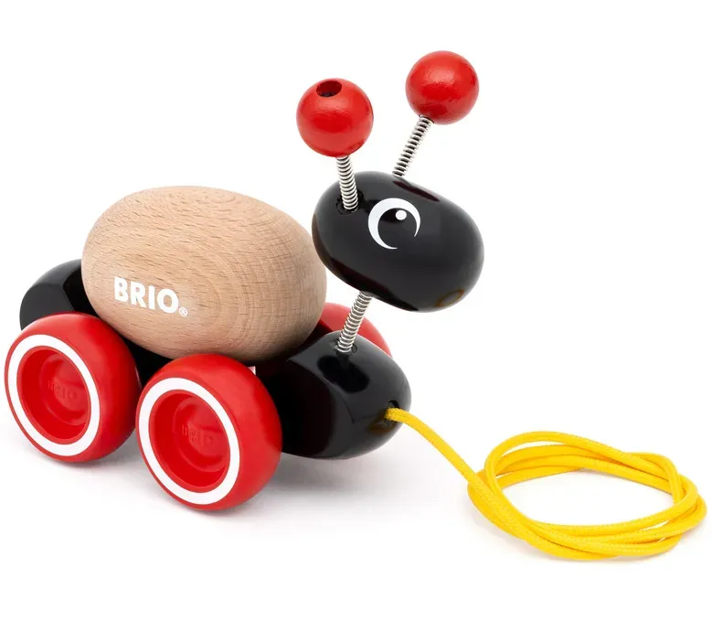 Brio Dragleksak Myra är en av många presenttips vid 1 år. Våra barn och deras kompisar har tyckt om denna och gillar att gå omkring med den bakom sig.