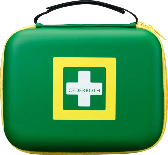 Cederroth First Aid Kit Medium är ett första hjälpen-kit i litet format som får plats i barnvagnens korg.