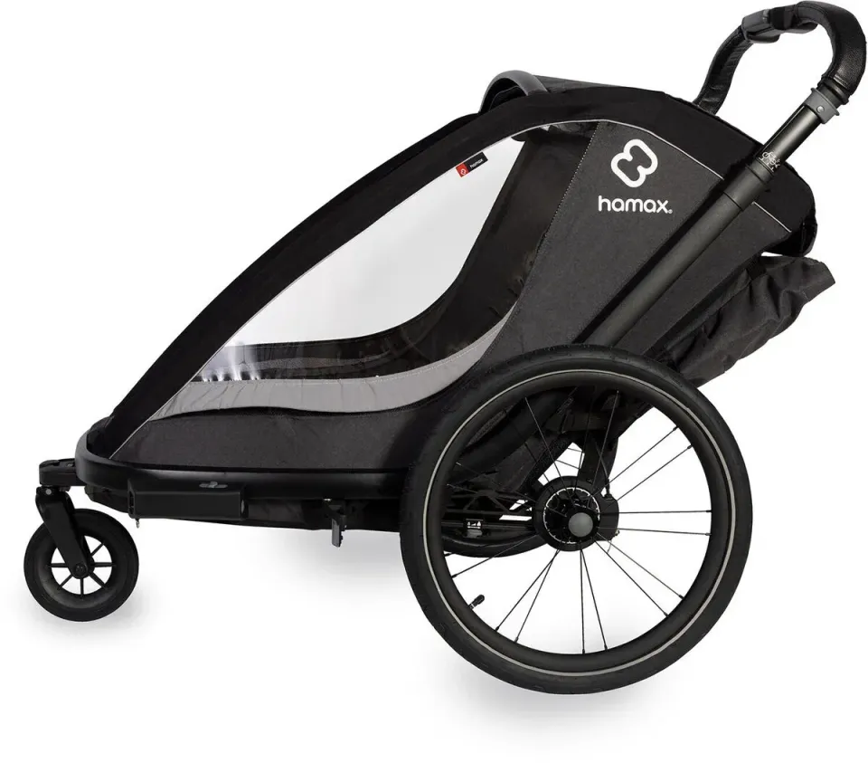 Hamax Cocoon är en cykelvagn som är bäst i test. Den kommer med stabila hjul, bekväm sits och kan omvandlas till promenadvagn.