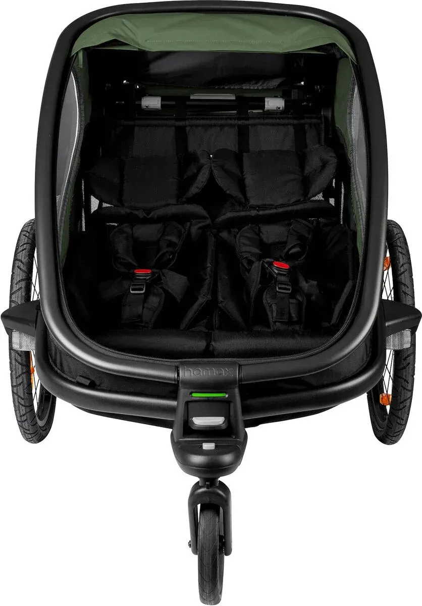 Hamax Outback är en cykelvagn som är bäst i test i den lätta klassen.