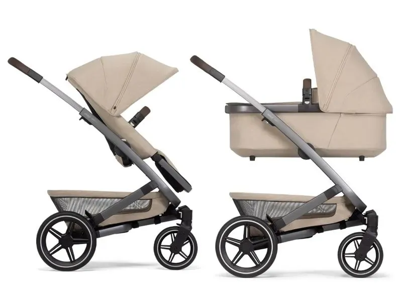 Joolz Geo är en robust och stabil barnvagn som passar perfekt för terräng och ojämna underlag.