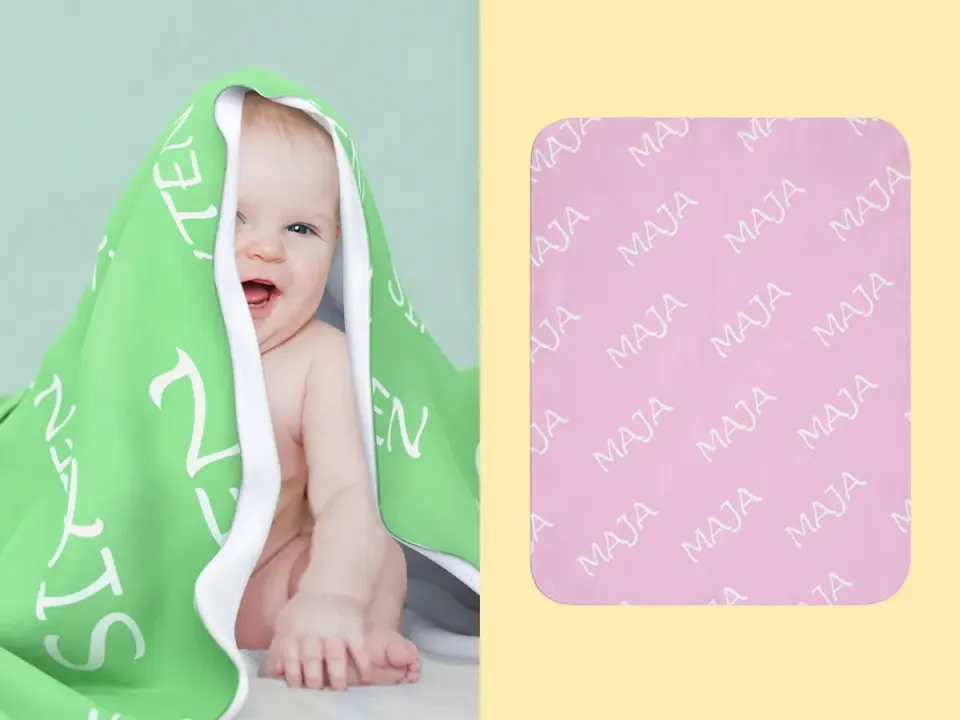 En personlig babyfilt med namn på är en populär doppresent som inte är ovanlig med väldigt trevlig att få.