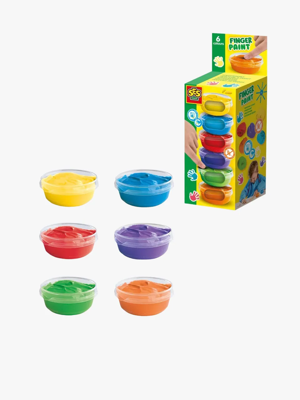 Fingerfärg är en fin liten present till en 2 åring.