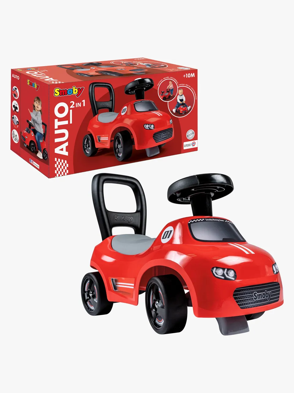 Smoby Gåbil i rött är en fin doppresent som barnet kan använda i flera år.