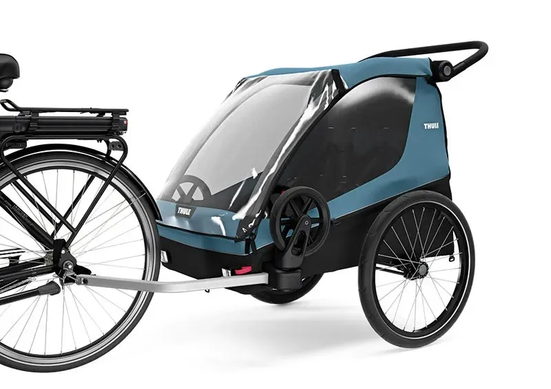 Thule Courier 2 är en bäst i test cykelvagn i mellanklassen. Den kan även omvandlas till en promenadvagn.